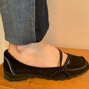 Bum Equipment black suede flats